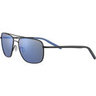 TELLARO, Matte Black with Blue Inside Temple Tips-Mineral Polarized 555nm Blue Cat 2 to 3, hi-res image number null